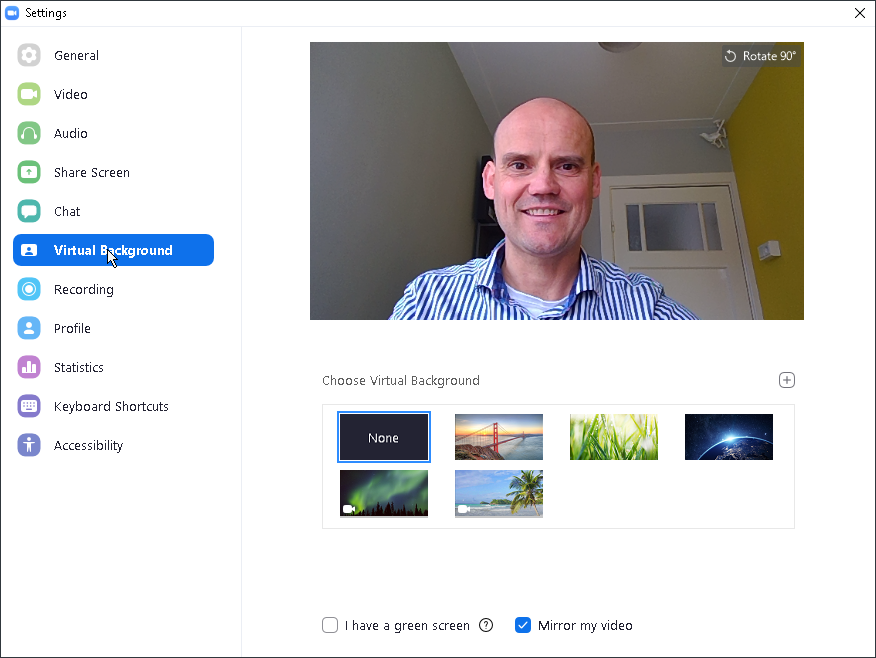 Verander de achtergrond van een Zoom meeting