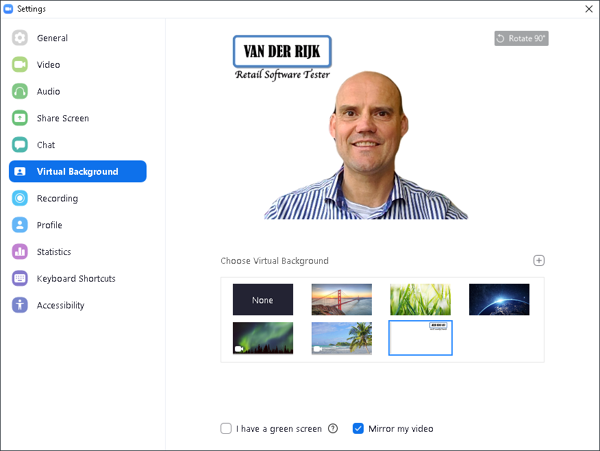 Verander de achtergrond van een Zoom meeting