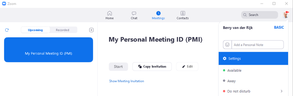 Verander de achtergrond van een Zoom meeting