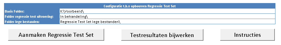 Configuratie Regressie Test Framework