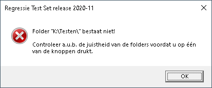 Foutmelding niet bestaande folder